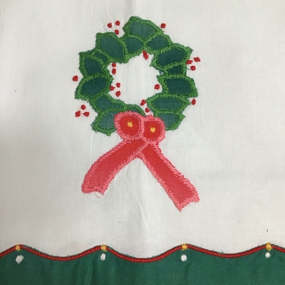 Lillian Vernon Christmas Tea Towels Holiday SET OF 3 Appliqués 1984 Vintage NEW - Picture 13 of 14